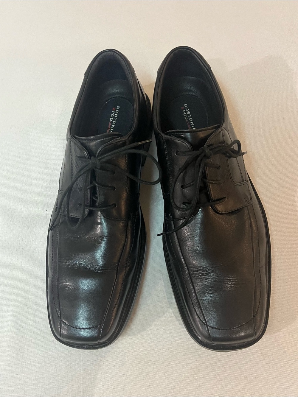 Bostonian Black Leather Lace-Up Men's Dress Shoes - 13